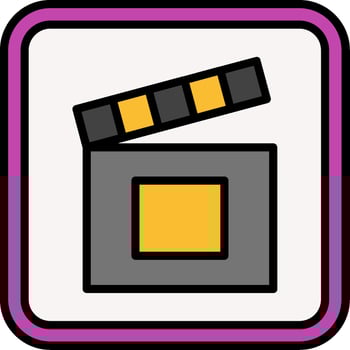 Clapper Line Filled Icon vector