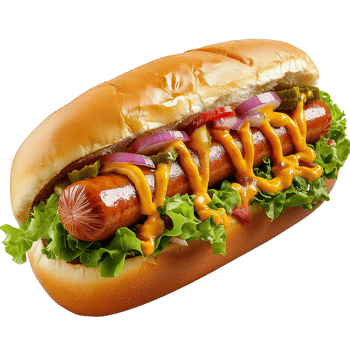 Tasty Hot Dog Transparent Background for Food and Restaurant Designs png