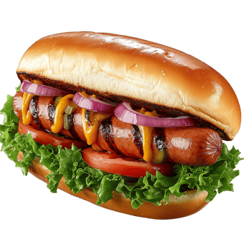 Fresh Hot Dog Transparent Background for Menu and Culinary Designs png