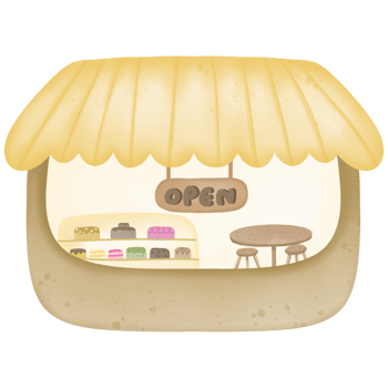 Bakery shop hand drawn illustration png