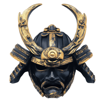 Samurai Kabuto Helmet for Cultural and Historical Representation on transparent background png