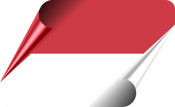 Monaco Flag with Modern Folded Paper Effect png