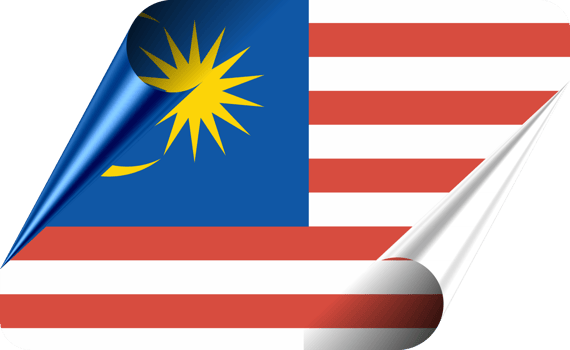 Malaysia Flag with Modern Folded Paper Effect png
