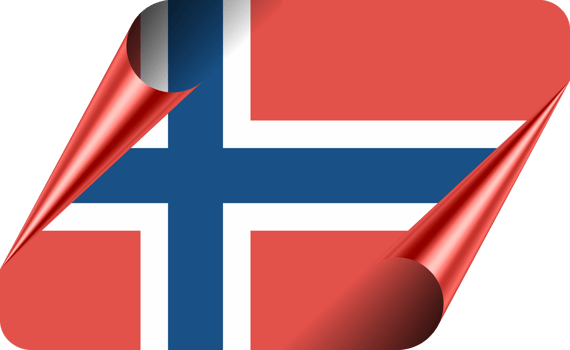 Norway Flag with Modern Folded Paper Effect png