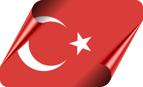 Turkey Flag with Modern Folded Paper Effect png