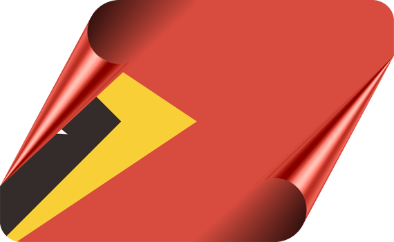 Timor Leste Flag with Modern Folded Paper Effect png