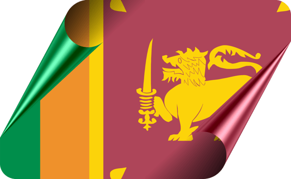 Sri Lanka Flag with Modern Folded Paper Effect png