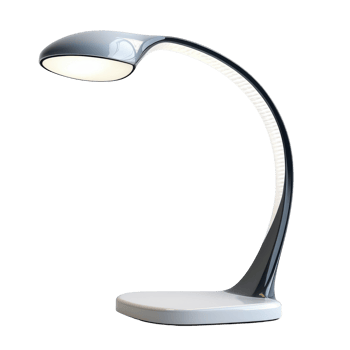 Modern Desk Lamp with Curved Neck for Home Office Use on Transparent Background png