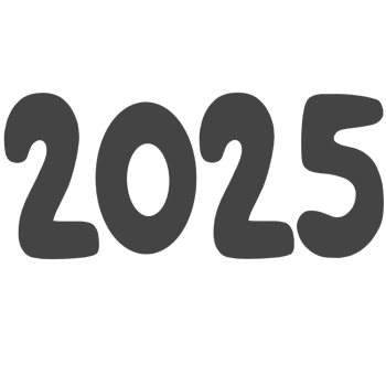 The letters say Happy New Year 2025 png