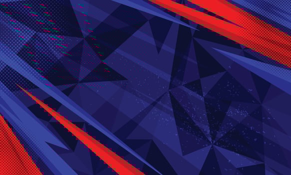 Abstract geometric stripes red and blue racing background for car wrap stickers vector