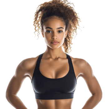 Beautiful Fitness Woman Isolated on White Background for Health Related Projects on Transparent Background png