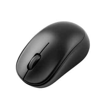 Black Wireless Computer Mouse for Ergonomic Use on Transparent Background png
