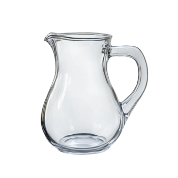 Clear Glass Pitcher Isolated for Beverage Serving on Transparent Background png