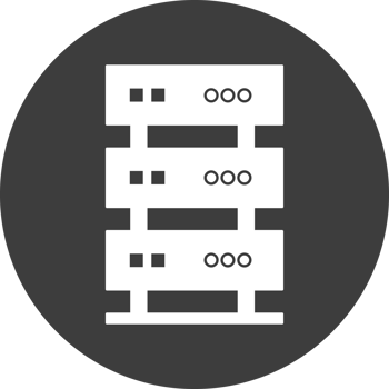 server rack icon in black circle png