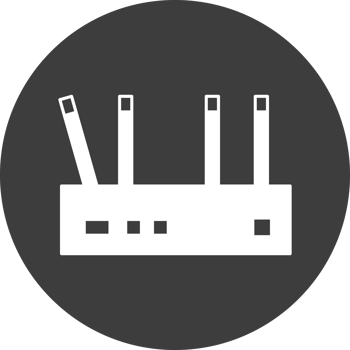 wifi router icon in black circle png