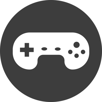 controller game icon in black circle png