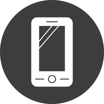 smartphone icon in black circle png