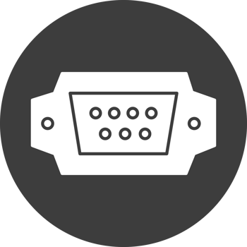 vga cable icon in black circle png