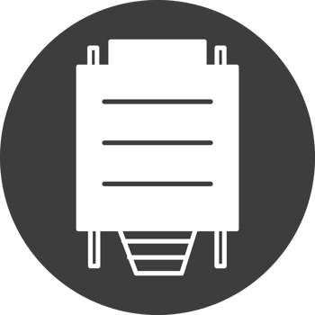 vga cable icon in black circle png