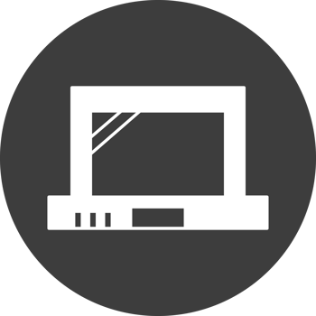 laptop icon in black circle png