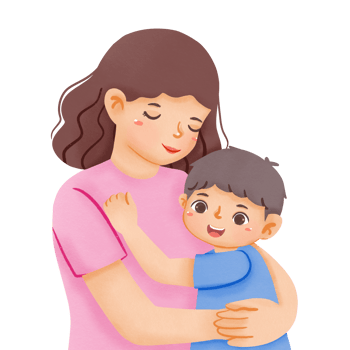 A mother and child hugging png