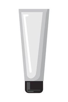 A plastic tube containing hand lotion, perfect for personal care and hygiene routines. Ideal for skin care, bathroom essentials, and travel sizes. vector