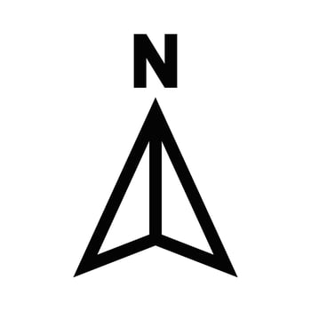 A black and white logo with the word n vector