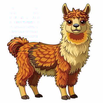 illustration of a cute llama vector