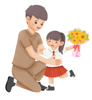 Father and daughter clipart png
