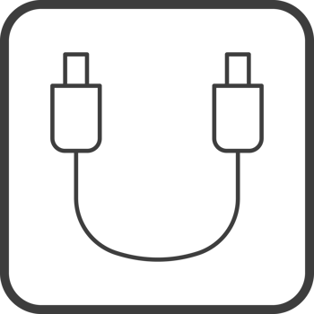 usb cable icon in line black square frames, line icon png