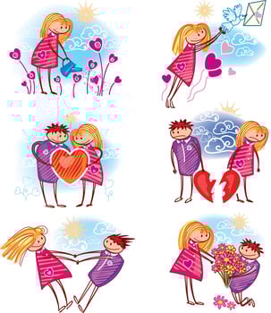 Couple in love vector