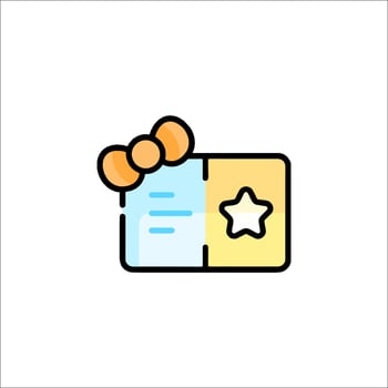 A gift box with a star and bow on it vector