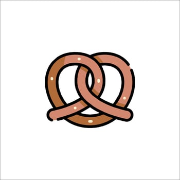 A pretzel icon on a white background vector