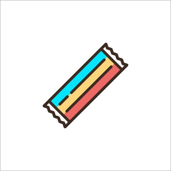 A colorful candy bar icon on a white background vector