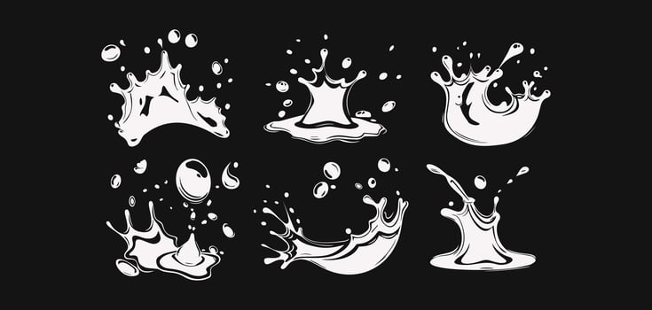 Abstract Liquid Splash Shapes vector