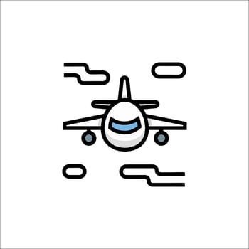 Airplane icon illustration vector