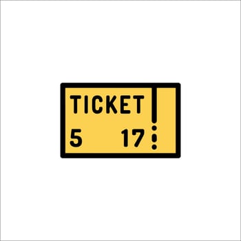 Ticket icon on white background vector