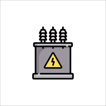 Electricity transformer icon illustration vector