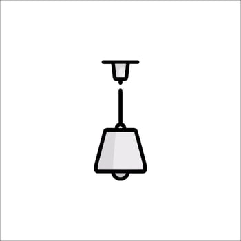 A black and white illustration of a lamp vector