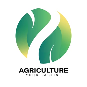 Agriculture Green Leaf Logo Design vector