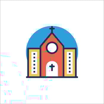 Church icon illustration vector