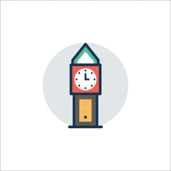 Big ben clock icon illustration vector