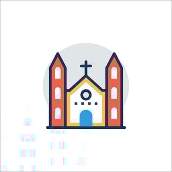 Church icon illustration vector