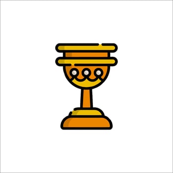 A golden cup icon on a white background vector