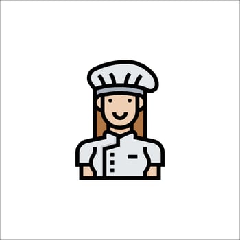 A chef icon on a white background vector