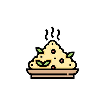 Italian pasta icon illustration vector