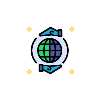 The logo for the global community vector
