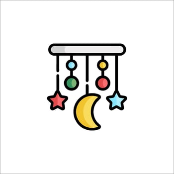 Baby mobile icon illustration vector