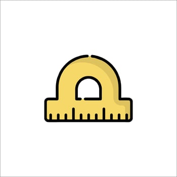 A yellow ruler icon on a white background vector