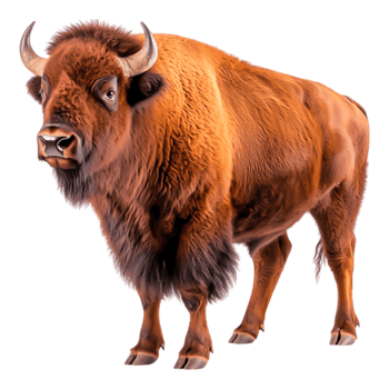 Majestic Bison Standing Proudly in a Natural Environment png
